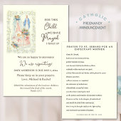 男の子または女の子のベビー妊娠発表 ノートカード