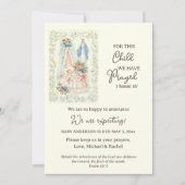 男の子または女の子のベビー妊娠発表 ノートカード (正面)