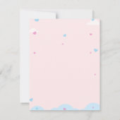 男の子または女の子のベビー足性別がパーティーを明らかにする サンキューカード (裏面)