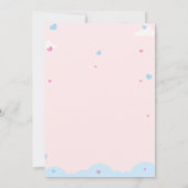 男の子または女の子のベビー足性別がパーティーを明らかにする 招待状 (裏面)