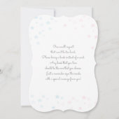 男の子または女の子のベビー足性別の表示 招待状 (裏面)