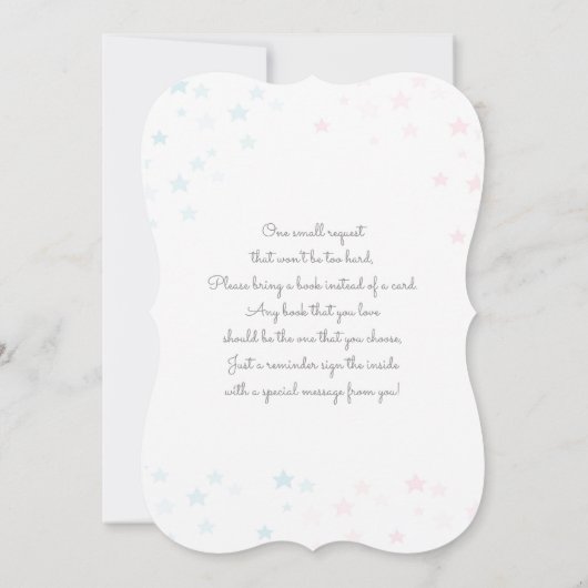 男の子または女の子のベビー足性別の表示 招待状 (裏面)