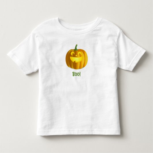 男の子または女の子の幼児ハロウィーンかぼちゃTシャツ トドラーTシャツ (正面)