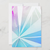 男の子または女の子の性の明らかにエレガントハート結晶 招待状 (裏面)