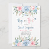 男の子または女の子の性の明らかに 招待状 (正面)