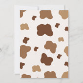 男の子または女の子の性別が牛のボー素朴ホを明かす 招待状 (裏面)