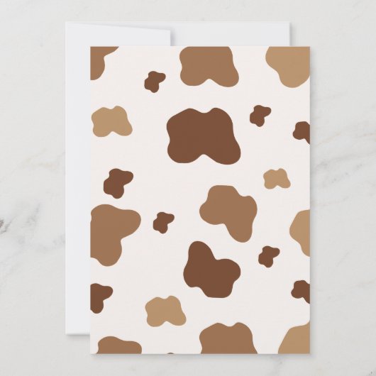 男の子または女の子の性別が牛のボー素朴ホを明かす 招待状 (裏面)