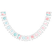 男の子または女の子の性別の暴露バナー バンティングフラッグ (全)