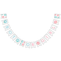 男の子または女の子の性別の暴露バナー