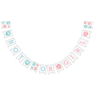 男の子または女の子の性別の暴露バナー バンティングフラッグ