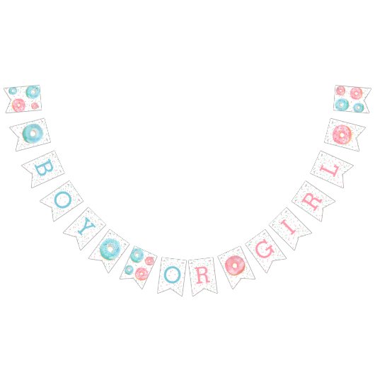 男の子または女の子の性別の暴露バナー バンティングフラッグ (全)