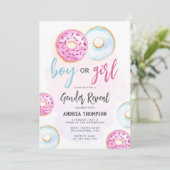 男の子または女の子の性別の表示 招待状 (スタンド正面)