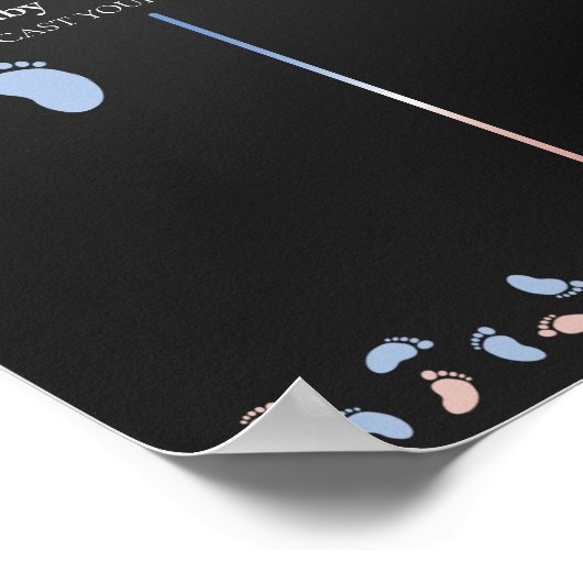 男の子または女の子の性別を明らかにする。男女の投票ゲームを推測する ポスター (角)