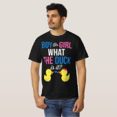 男の子または女の子の性別ダックが何であるか明らかにする Tシャツ (正面フル)