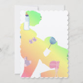 男の子または女の子の性明らかにパーティーかわいい 招待状 (裏面)