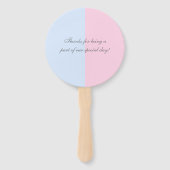 男の子または女の子の性明らかに赤ちゃんシャワーベビー足ハ ハンドファン (裏面)