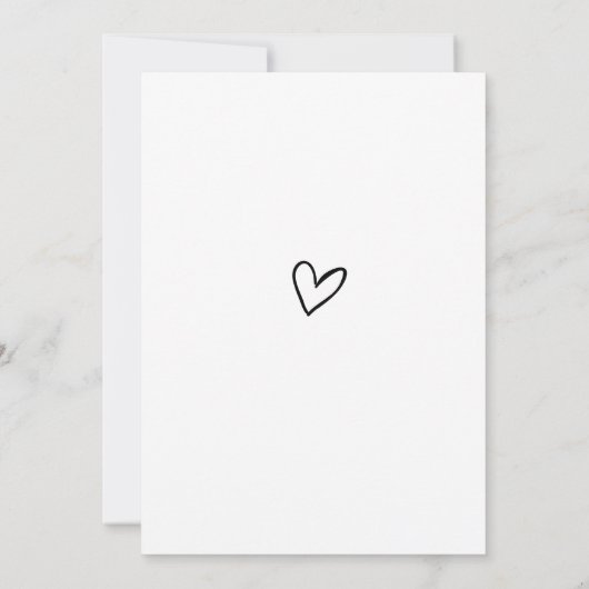 男の子または女の子の愛ハート性発現パーティー 招待状 (裏面)