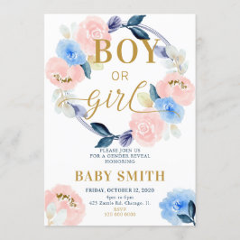 男の子または女の子の招待を性別で明らかにする 招待状