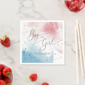 男の子または女の子の水の色の性別を表示パーティー スタンダードカクテルナプキン (インサイチュ)