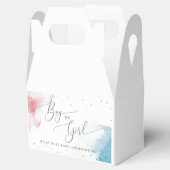 男の子または女の子の水の色の性別を表示パーティー フェイバーボックス (オープン)