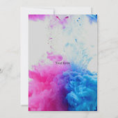 男の子または女の子の煙をテーマにしたベビージェンダーがパーティーを公開 招待状 (裏面)