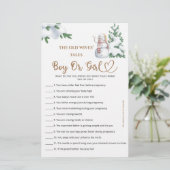 男の子または女の子の物語を推測する冬の赤ちゃんシャワーゲーム (スタンド正面)