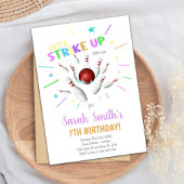 男の子または女の子の編集可能なストライキパーティー招待状 招待状