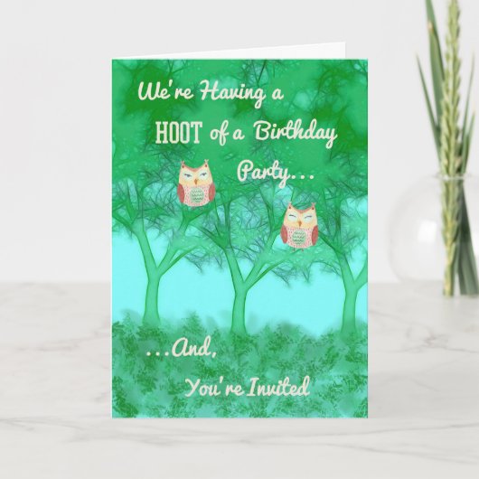 男の子または女の子の誕生日パーティー招待状 招待状 (正面)