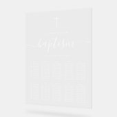 男の子または女の子の《キリスト教》洗礼式や命名式洗礼着席表 アクリルサイン (傾斜)