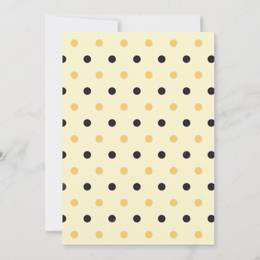 男の子または女の子イエロービーハニージェンダーのリビール 招待状 (裏面)