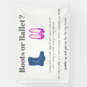 男の子または女の子カウボーイブーツバレットジェンダーの明け 横断幕 (縦)