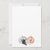 男の子または女の子カボチャ性別を表示パーティー 招待状 (裏面)