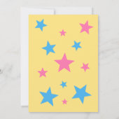 男の子または女の子テディベア性別の表示パーティー 招待状 (裏面)