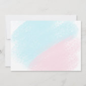 男の子または女の子テディベア性別リビール招待状 招待状 (裏面)