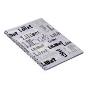 男の子または女の子トレンディー名ギフトアクセサリーパープル ノートブック (右側)