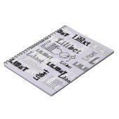 男の子または女の子トレンディー名ギフトアクセサリーパープル ノートブック (左側)