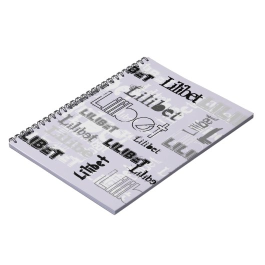 男の子または女の子トレンディー名ギフトアクセサリーパープル ノートブック (左側)