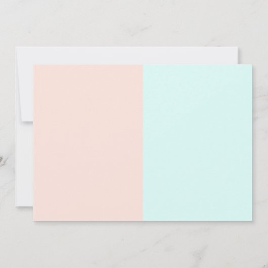 男の子または女の子ピンクの青の赤ちゃんシャワー性別を明らかにする 招待状 (裏面)