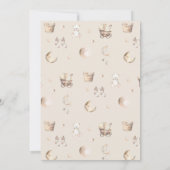 男の子または女の子ボホジェンダーの表示パーティー 招待状 (裏面)