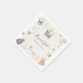 男の子または女の子ボホ子供部屋ベビークリブジェンダーリビール スタンダードカクテルナプキン (角)