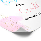 男の子または女の子衣服あなたの推測ベビーシャワーゲーム ポスター (角)