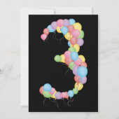 男の子または女の子3rd誕生日パーティーカスタム招待状 招待状 (正面)