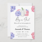 男の子または女の子 – パンプキンパーティー – 性別の表示 招待状 (正面)