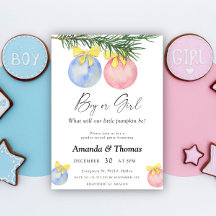 男の子または女の子 – 冬のパーティー – 性別の表示