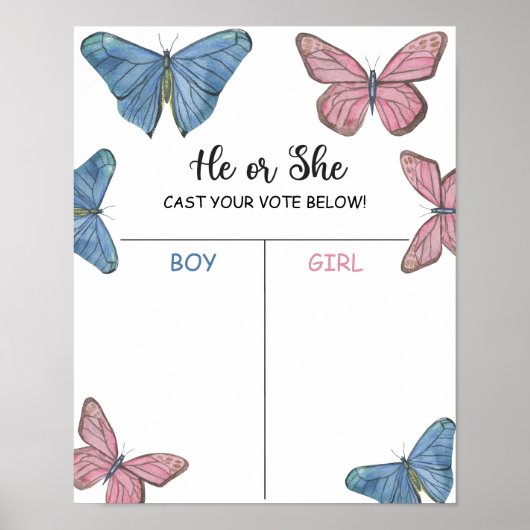 男の子または女の子 – 性別の表示グラフ ポスター (正面)