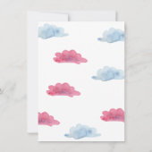 男の子または女の子 – 熱気球 – 性別の表示 招待状 (裏面)