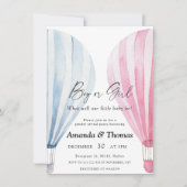 男の子または女の子 – 熱気球 – 性別の表示 招待状 (正面)