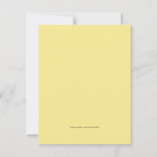 男の子または女の子ANY AGE BEE誕生日パーティー 招待状 (裏面)