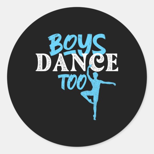 男の子も踊る – Barre Danseur男性バレエダンサー ラウンドシール (正面)