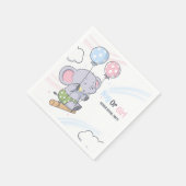 男の子や女の子の可愛い象の性別を明かす スタンダードカクテルナプキン (角)